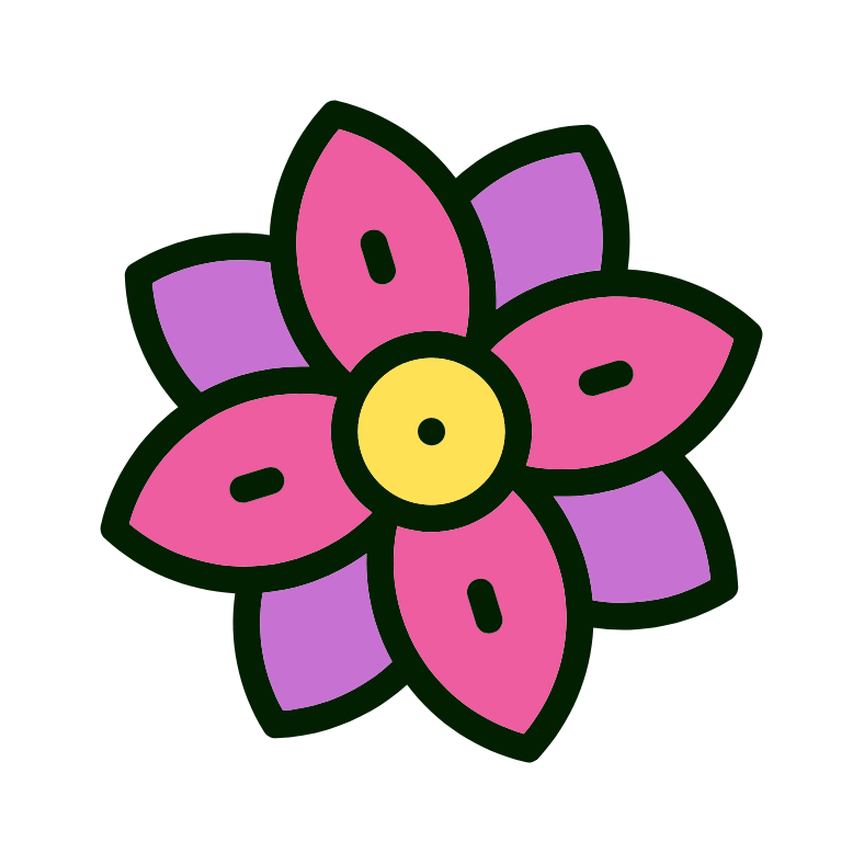 Paars bloem icoon
