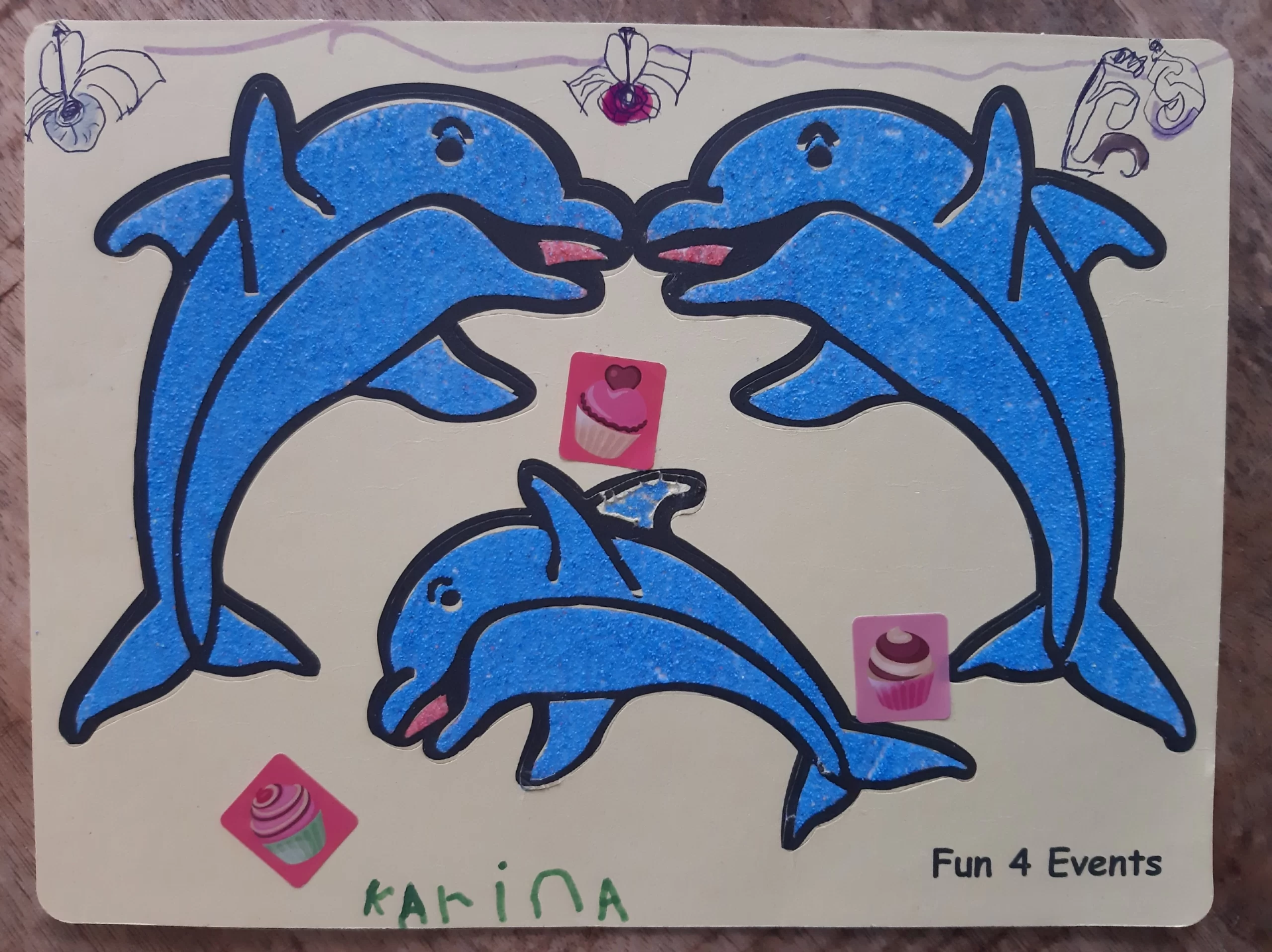 Dolfijnen tekening voor Carina