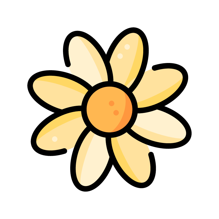Geel bloem icoon